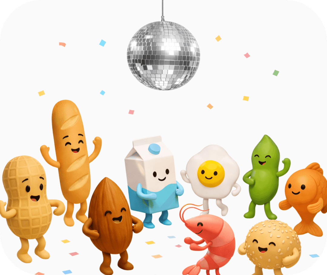 Covers the top 9 allergens